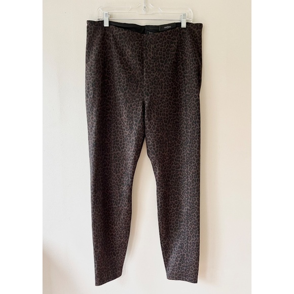 Liverpool Plus Sz 16W Leopard Print Leggings Pants Brown Pull On Stretch - Picture 2 of 9